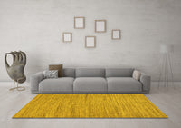 Machine Washable Oriental Yellow Modern Rug, wshabs5521yw