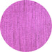 Round Machine Washable Oriental Purple Modern Area Rugs, wshabs5521pur