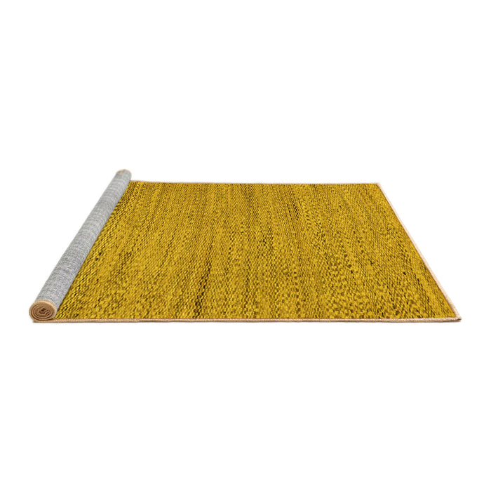 Sideview of Machine Washable Oriental Yellow Modern Rug, wshabs5521yw