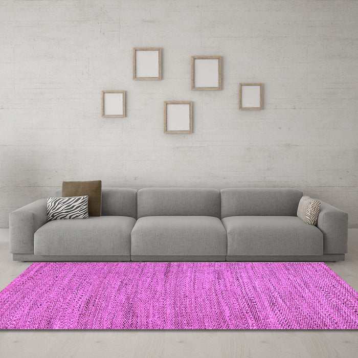 Machine Washable Oriental Purple Modern Area Rugs in a Living Room, wshabs5521pur