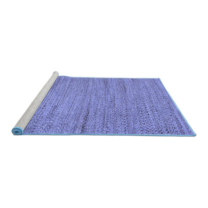 Sideview of Machine Washable Oriental Blue Modern Rug, wshabs5521blu