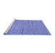 Sideview of Machine Washable Oriental Blue Modern Rug, wshabs5521blu