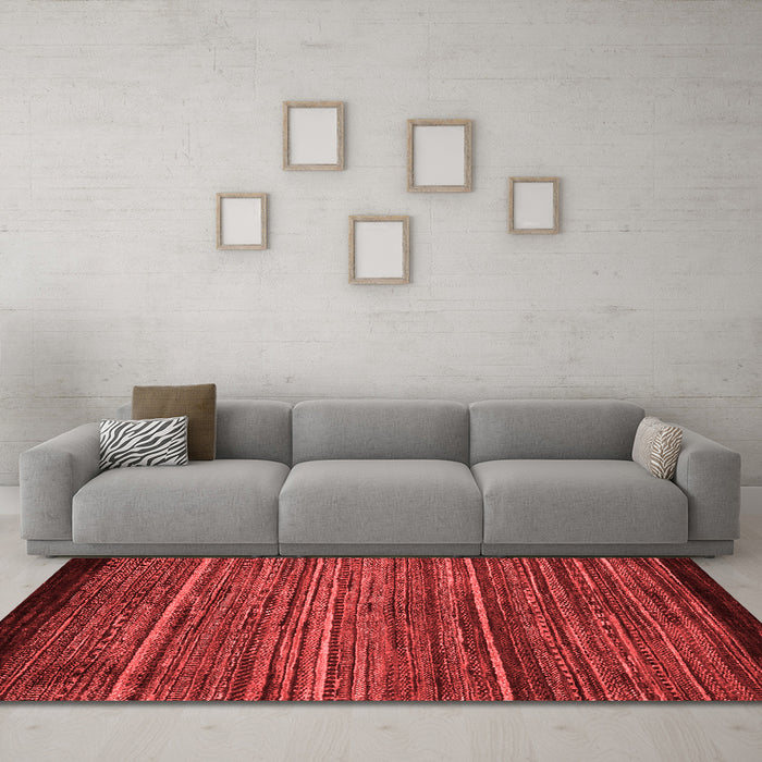 Modern Red Washable Rugs