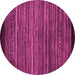 Round Oriental Pink Modern Rug, abs5522pnk