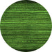 Round Oriental Green Modern Rug, abs5522grn