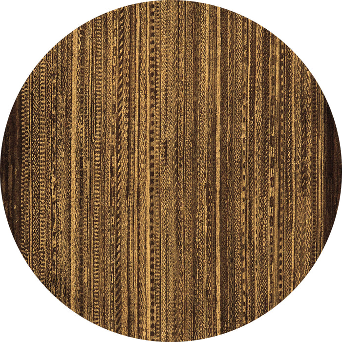 Round Oriental Brown Modern Rug, abs5522brn