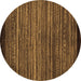 Round Oriental Brown Modern Rug, abs5522brn