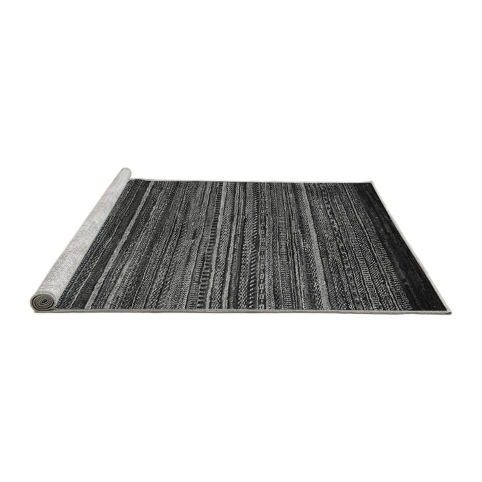 Sideview of Machine Washable Oriental Gray Modern Rug, wshabs5522gry
