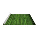 Sideview of Machine Washable Oriental Green Modern Area Rugs, wshabs5522grn