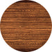 Round Oriental Orange Modern Rug, abs5522org