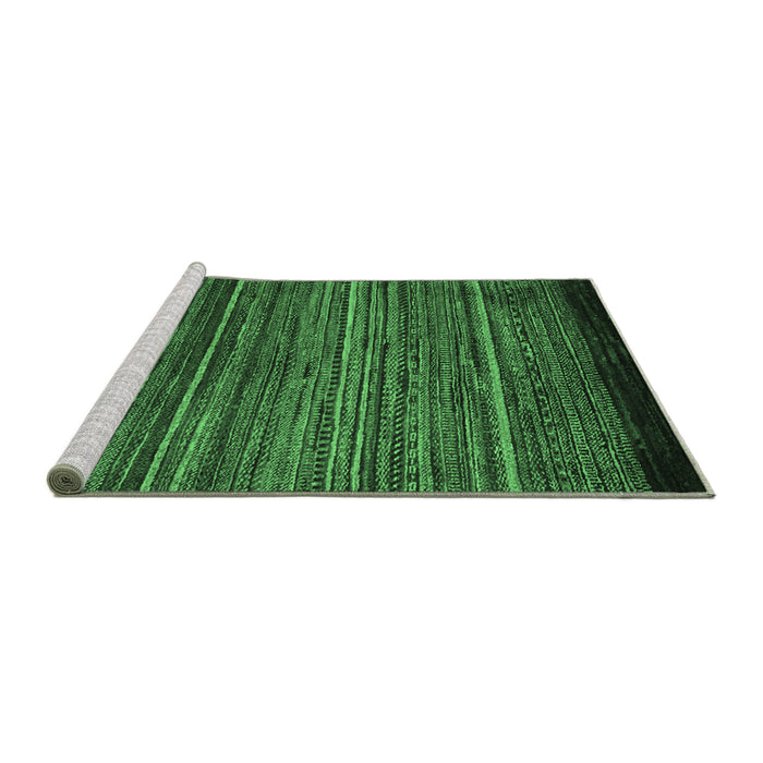 Sideview of Machine Washable Oriental Emerald Green Modern Area Rugs, wshabs5522emgrn