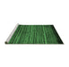 Sideview of Machine Washable Oriental Emerald Green Modern Area Rugs, wshabs5522emgrn