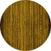 Round Oriental Yellow Modern Rug, abs5522yw