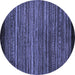 Round Oriental Blue Modern Rug, abs5522blu