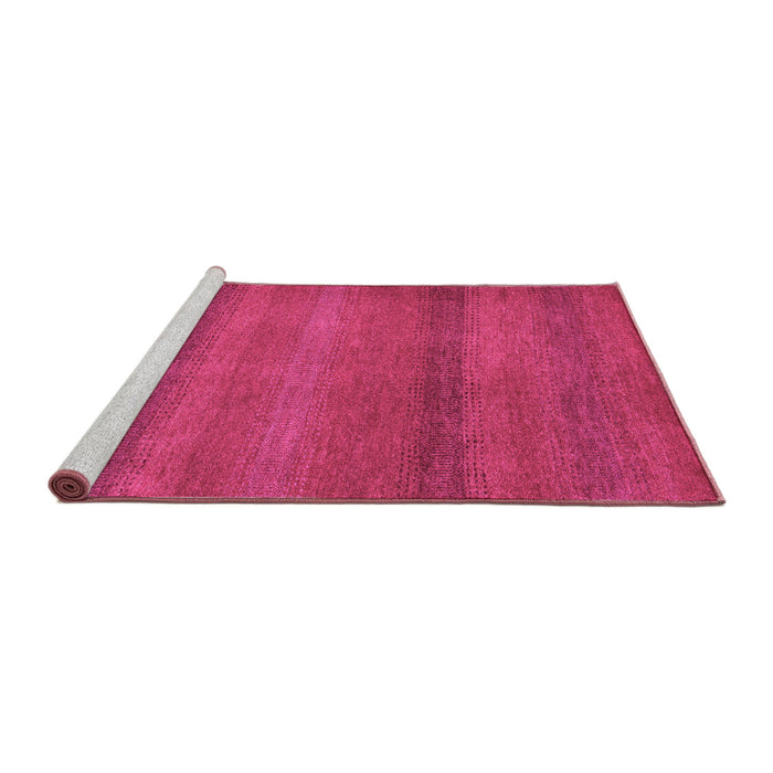 Sideview of Machine Washable Abstract Pink Modern Rug, wshabs5523pnk