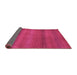 Sideview of Abstract Pink Modern Rug, abs5523pnk