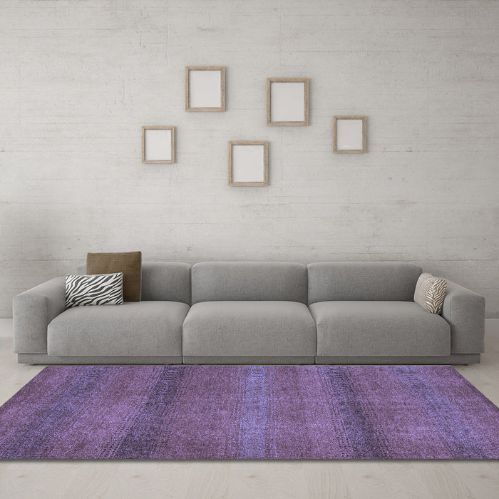Machine Washable Abstract Blue Modern Rug in a Living Room, wshabs5523blu