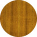 Round Abstract Yellow Modern Rug, abs5523yw