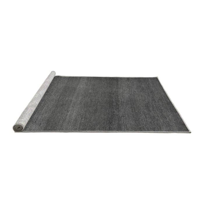 Sideview of Machine Washable Abstract Gray Modern Rug, wshabs5523gry