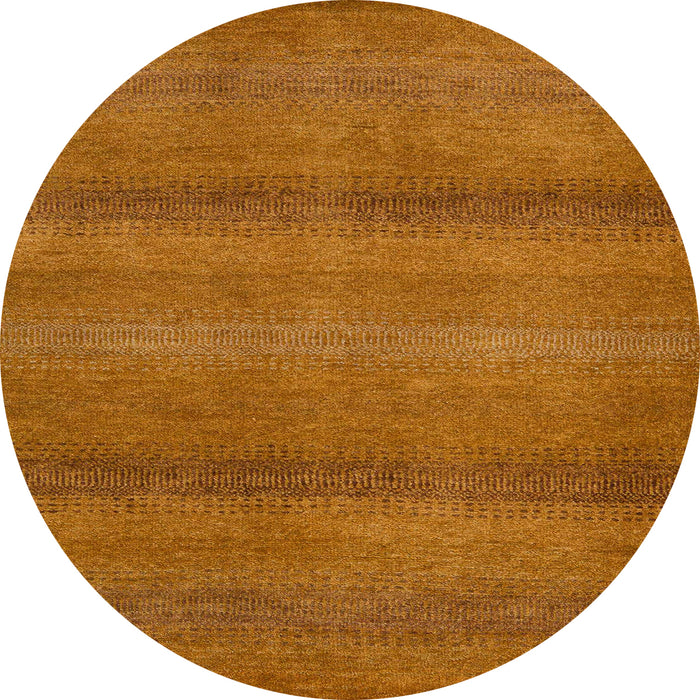 Round Abstract Neon Orange Modern Rug, abs5523