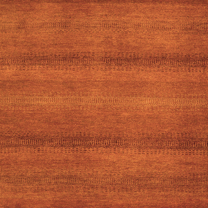 Square Machine Washable Abstract Orange Modern Area Rugs, wshabs5523org