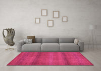 Machine Washable Abstract Pink Modern Rug, wshabs5523pnk