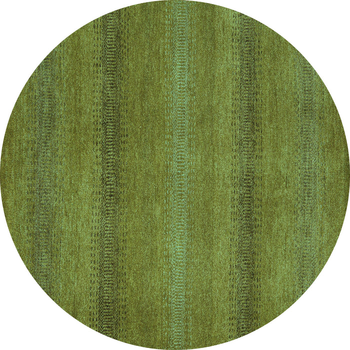 Round Machine Washable Abstract Turquoise Modern Area Rugs, wshabs5523turq