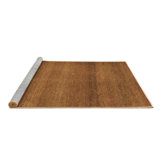 Sideview of Machine Washable Abstract Brown Modern Rug, wshabs5523brn