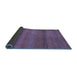 Sideview of Abstract Blue Modern Rug, abs5523blu