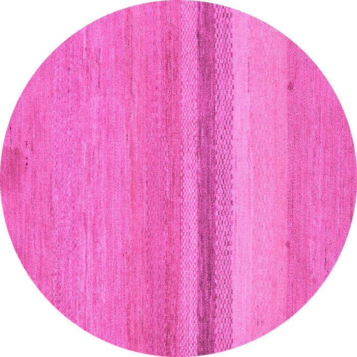 Round Abstract Pink Modern Rug, abs5524pnk