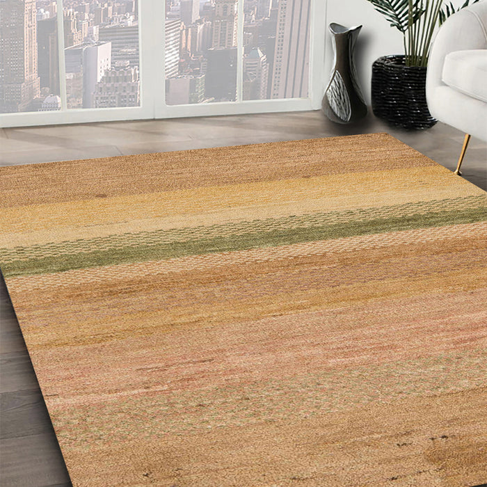 Machine Washable Abstract Orange Rug in a Family Room, wshabs5524