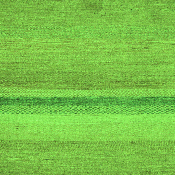 Square Machine Washable Abstract Green Modern Area Rugs, wshabs5524grn