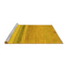 Sideview of Machine Washable Abstract Yellow Modern Rug, wshabs5524yw