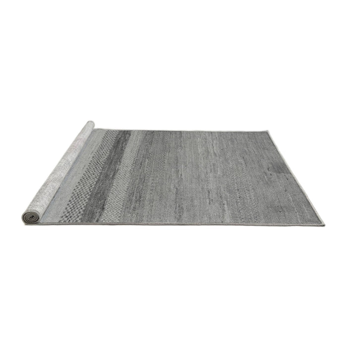 Sideview of Machine Washable Abstract Gray Modern Rug, wshabs5524gry