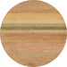 Round Abstract Orange Modern Rug, abs5524