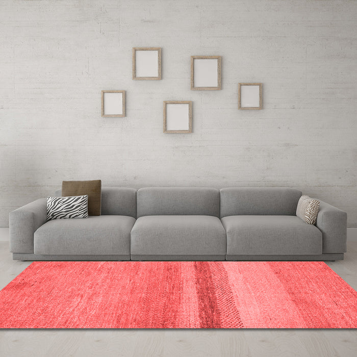 Modern Red Washable Rugs