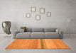 Machine Washable Abstract Orange Modern Area Rugs in a Living Room, wshabs5524org