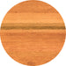 Round Abstract Orange Modern Rug, abs5524org