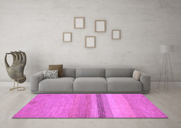 Machine Washable Abstract Purple Modern Area Rugs in a Living Room, wshabs5524pur