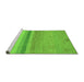 Sideview of Machine Washable Abstract Green Modern Area Rugs, wshabs5524grn