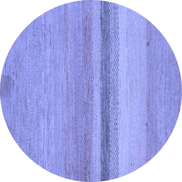 Round Machine Washable Abstract Blue Modern Rug, wshabs5524blu