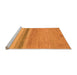 Sideview of Machine Washable Abstract Orange Modern Area Rugs, wshabs5524org