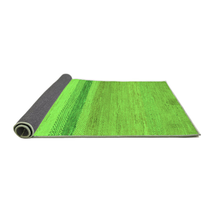 Sideview of Abstract Green Modern Rug, abs5524grn