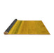 Sideview of Abstract Yellow Modern Rug, abs5524yw