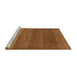 Sideview of Machine Washable Abstract Sedona Brown Rug, wshabs5525