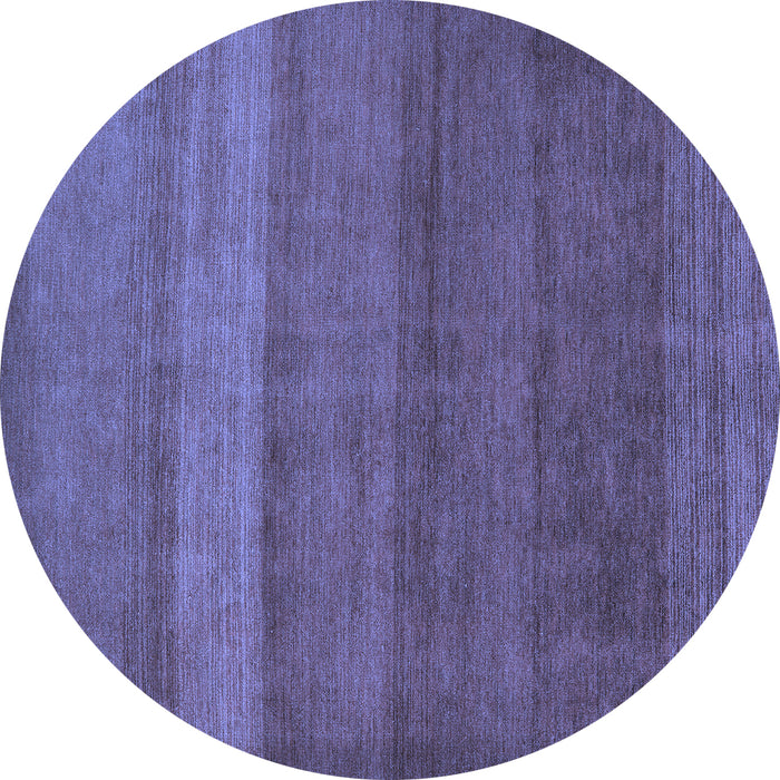Round Abstract Blue Modern Rug, abs5525blu