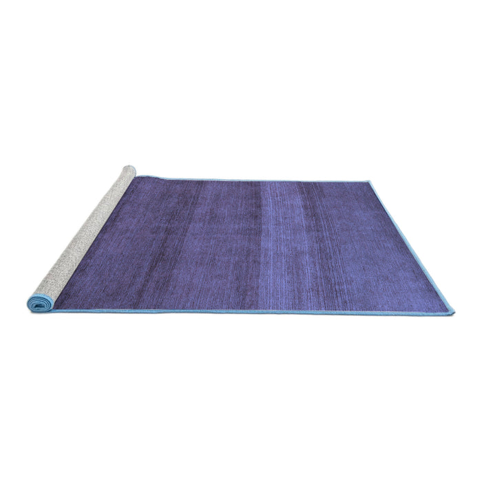 Sideview of Machine Washable Abstract Blue Modern Rug, wshabs5525blu