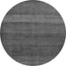 Round Abstract Gray Modern Rug, abs5525gry