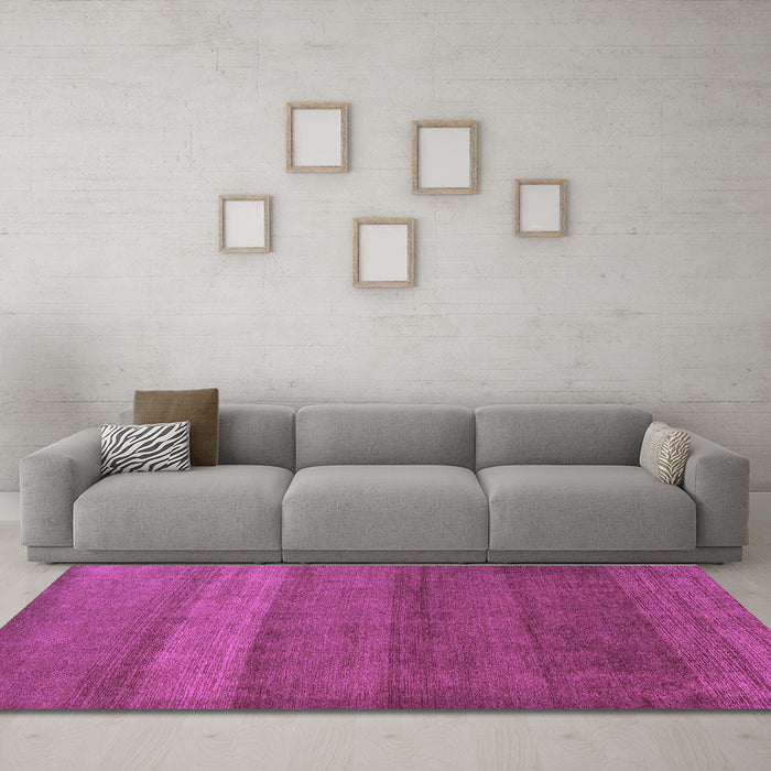 Machine Washable Abstract Purple Modern Area Rugs in a Living Room, wshabs5525pur