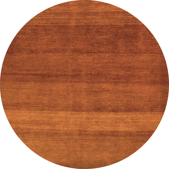 Round Abstract Orange Modern Rug, abs5525org